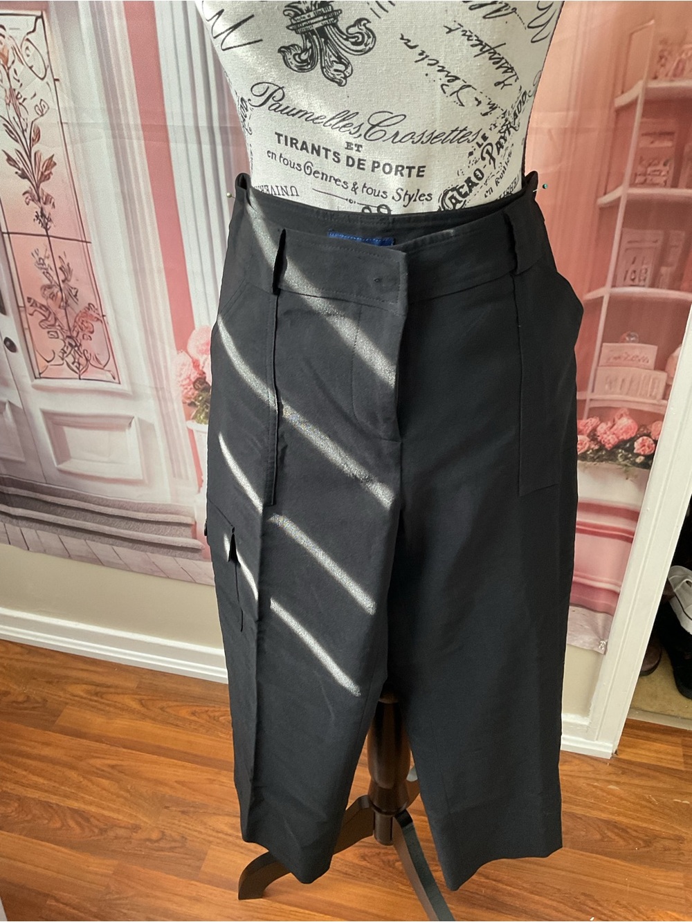 Reitmans Black Cargo Wide-Leg Pants